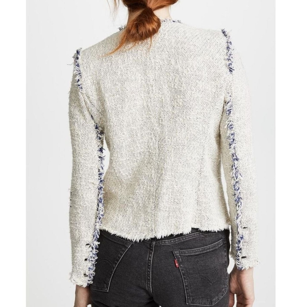 IRO Distressed "Agnette" Tweed Jacket Size EU 34 US XS SMALL - Picture 3 of 16